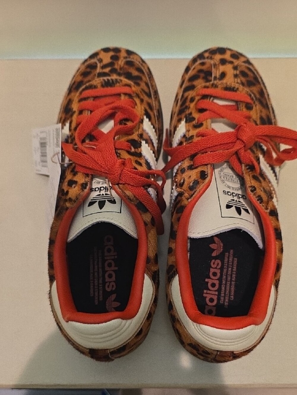 New Leopard Print Sneakers with Red Accents - Picture 4 of 6